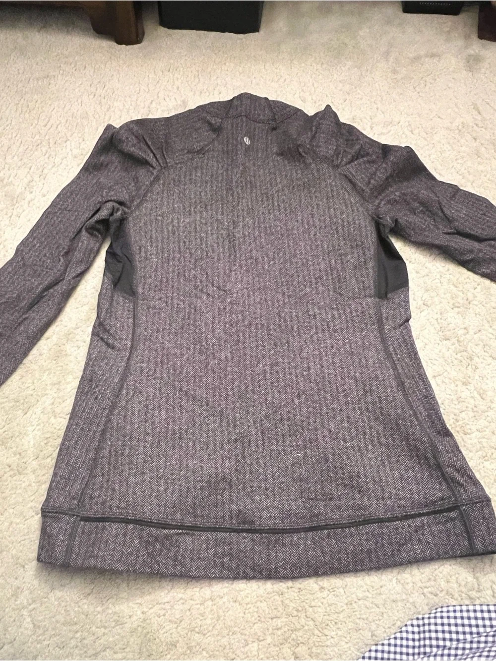 lululemon athletica Think Fast Long-Sleeve Heathered Pullover Dress in Dark Gray